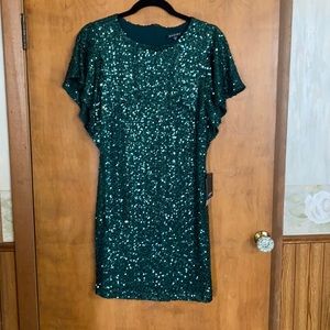 Marina Emerald Sequin Dress Sz 8